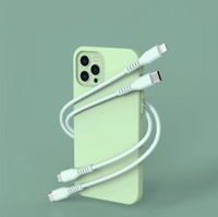 MFi proveedor de fábrica colorido Pd 60W Usb C líquido suave silicona 480Mpbs Transferencia de fecha Cables de carga rápida para Iphone Ipad Ipod