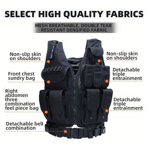 <b>Combat</b> Tactico Plate Carrier Waterproof 900d Polyester Russian Fashion <b>Black</b> Tactical Vest - Product Image 4
