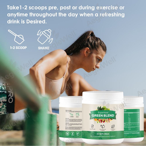 Aeglewell <span class=keywords><strong>Organic</strong></span> Supergreens Powder Bubuk Superfood Dari Buah, Sayuran, dan Herbal Asli untuk Mendukung Pencernaan dan Energi - Product Image 3