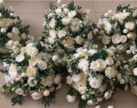 Fleurs et plantes décoratives OEM, centres de table pour événements de mariage, boule de fleurs artificielles en soie, décorations de mariage, fournitures
