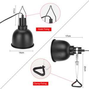Lampe chauffante pour reptiles, tortues et lézards, à fixation par <span class=keywords><strong>pince</strong></span> ou suspendue, DG01 - Product Image 4