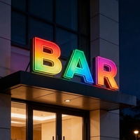 Prix promotionnel, enseignes électroniques murales suspendues à commande à distance RGB, lettres LED extérieures, lettres éclairées par LED