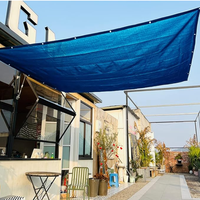 Tissu d'ombrage bleu pour filet d'ombrage de jardin résistant au jardin, bâche d'ombrage en maille durable avec œillets renforcés pour l'extérieur