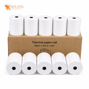 Sailing <b>Rolls</b> 2 1/4 X 50 White 57M X 100Mm X 12Mm Customized Thermal <b>Paper</b> 57Mm With Logo In <b>Paper</b> - Product Image 2