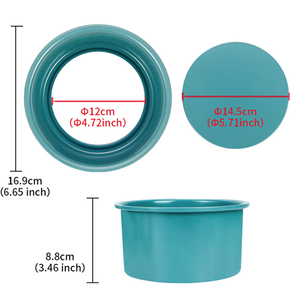 CHEFMADE WK10043 Moule à gâteau rond de 6 po avec fond amovible et acier au carbone de couleur verte - Product Image 5