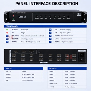 <span class=keywords><strong>HDMI</strong></span>/DP ควบคุมผนังวิดีโอ4K60หลายหน้าจอ splicer กับ2x 2/2x 4/3X 3/4x 4/รูปแบบที่กำหนดเองสนับสนุนการแสดงภาพบุคคลและภูมิทัศน์ - Product Image 5