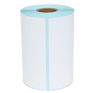 Etiquetas de envío térmicas directas blancas de 4x6, 1 rollo, perforadas, con adhesivo fuerte, pegatinas de correo para envíos de paquetes. - Product Image 3