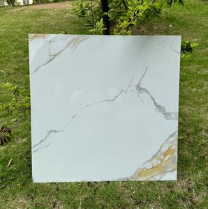 Carreaux de sol en porcelaine légère, céramique 600x600mm, marbre blanc HS633GN - Product Image 2