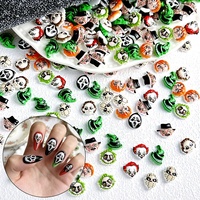 Paso Sico Halloween French Style Nail Art Accessories Horror Anime Ghost Mask Resin Rhinestone Nail Beauty DIY Wearable Nails