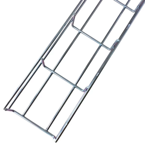 รางเคเบิลแบบตะแกรงพร้อมรางเหล็กชุบสังกะสีแบบเจาะรู - Product Image 1