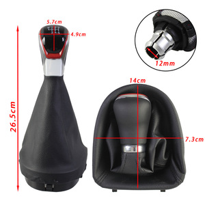 Pommeau de levier de vitesse en cuir, 5 vitesses, 6 vitesses, pour Seat Leon II Altea Xl Toledo III, poignée ergonomique - Product Image 4