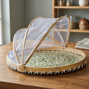 Couvre-plat artisanal classique en nacre naturelle pour la protection et la décoration de la table à manger et de la maison, provenant du Vietnam - Product Image 3