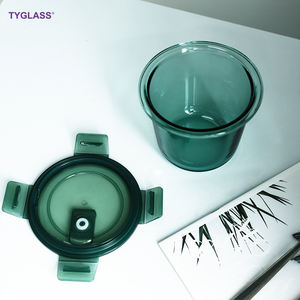 أدوات مائدة زجاجية مخصصة وعاء زجاجي من البورسليكات أواني زجاجية ملونة أواني مطبخ تدعم فرن الميكروويف حساء زجاجي - Product Image 1