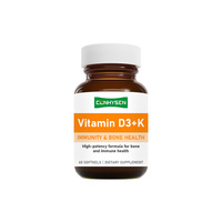 Gélules de Vitamine D3 et K pour la Perte de Poids, Menaquinone 7 et Vitamine K, Aide à Renforcer les Os, Gélules de Vitamine D
