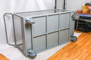 150kg 300kg Carro plegable <span class=keywords><strong>de</strong></span> plástico con ruedas Carro <span class=keywords><strong>de</strong></span> mano con valla - Product Image 3