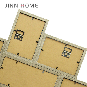 Khung ảnh bằng gỗ gia đình với <span class=keywords><strong>12</strong></span> lỗ cắt dán nhiều ảnh để treo tường để hiển thị những kỷ niệm ở nhà - Product Image 6