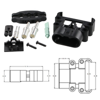 Connecteurs de batterie REMA 80A 150V Connecteur d'alimentation pour chariot élévateur Prise industrielle de charge pour chariots électriques