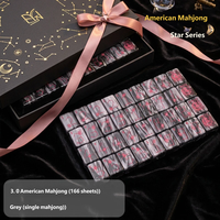 Tuiles de Mahjong en Acrylique Épaissi Haute Transparence Série Ciel Étoilé Mahjong Américain avec Sept Options de Couleurs pour Jeu de Table Familial