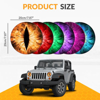 Bête yeux phares décalcomanies drôle yeux autocollant décalcomanie 3D stéréo rond oeil phare décalcomanie autocollants pour camion