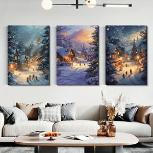 Neige Nuit Village Maison Arbres De Noël En Gros 5D Noël Diamant <span class=keywords><strong>Peinture</strong></span> <span class=keywords><strong>Kit</strong></span> - Product Image 2