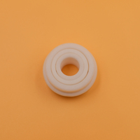 Rouleau de guidage à double roulement en PTFE avec profil central surélevé et billes en céramique ZrO2 pour équipement industriel
