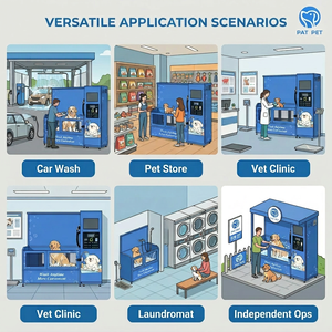 PATPET Double Sides Vending Machine Self Service Coin Operated <b>Pet</b> Wash With NAYAX Payment System Model-Basic Double - Product Image 1