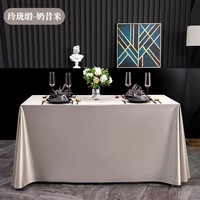 Nappe en Satin Personnalisée Tissée pour Fête à Domicile, Mariage, Banquet et Décoration de Table de Dîner, Sur-Nappe de Mariage Personnalisée