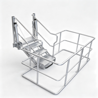 Escaliers pliants de haute qualité avec rampes de sécurité pour système de protection contre les chutes des camions-citernes chimiques