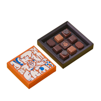 Boîte cadeau en chocolat sur mesure, design couvercle et base, forme rectangulaire, boîte en papier rigide pour truffes, ensembles de bonbons et biscuits