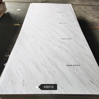 Usine WangBin Nouveau Design Imperméable à l'eau 3mm d'épaisseur Marbre PVC Panneaux muraux en polystyrène Utilisation extérieure Hôtels Appartements