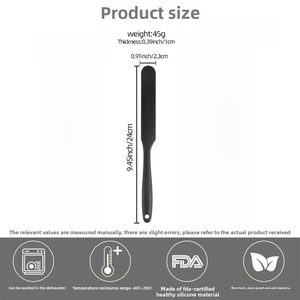 Espátula de silicona delgada de grado alimenticio resistente al calor, de una pieza, con mango largo, para tarros, mermelada, crema y mantequilla, venta directa de fábrica - Product Image 2