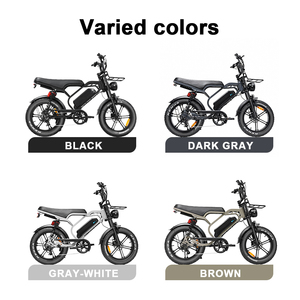 Livraison rapide Fatbike V20 Pro Limited 250W Vélo électrique V8 48V 15.6Ah Double absorption des chocs 20*4 pouces Pneu gras Vélo électrique hybride - Product Image 4