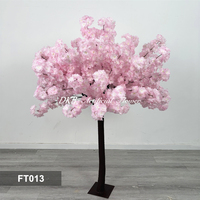 Petit arbre artificiel réaliste en soie, fleurs de cerisier roses, pour centres de table intérieurs, mariages, fête des Mères, remises de diplômes et Nouvel An