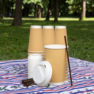 Vasos de Papel Desechables Personalizados de 8oz-16oz, Reciclables, Transparentes, para Fiestas, Café, Aire Libre, Vasos Fríos, Logotipo Personalizado, 4oz <span class=keywords><strong>Ecolife</strong></span> G00003585 - Product Image 6