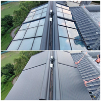 Store banne rétractable en aluminium pour fenêtre de toit, pare-soleil extérieur à commande manuelle