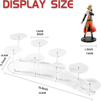 Nouveau clair acrylique 3mm d'épaisseur en plastique Riser présentoir anneau poupée jouet personnage modèle Cupcake titulaire magasin de détail étagère