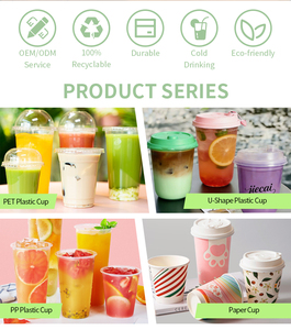 Bicchieri Monouso in PET da 98mm per Bevande Fredde, Tè al Latte, Boba, Gelato, Yogurt, Bicchieri da Asporto in Plastica da 12, 16, 20, 24oz con Coperchio e Cannuccia - Product Image 6