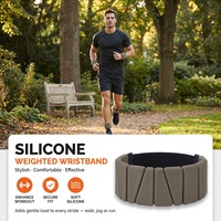 Bracelet lesté pour poignet et cheville, poids de 0,5 à 2 lb, en silicone, réglable, antidérapant, ergonomique, pour Pilates, yoga, marche, entraînement