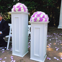 Colonne carrée support de fleurs accessoires de mariage blanc PVC fête route plomb affichage pour mariage Banquet plinthe décoration
