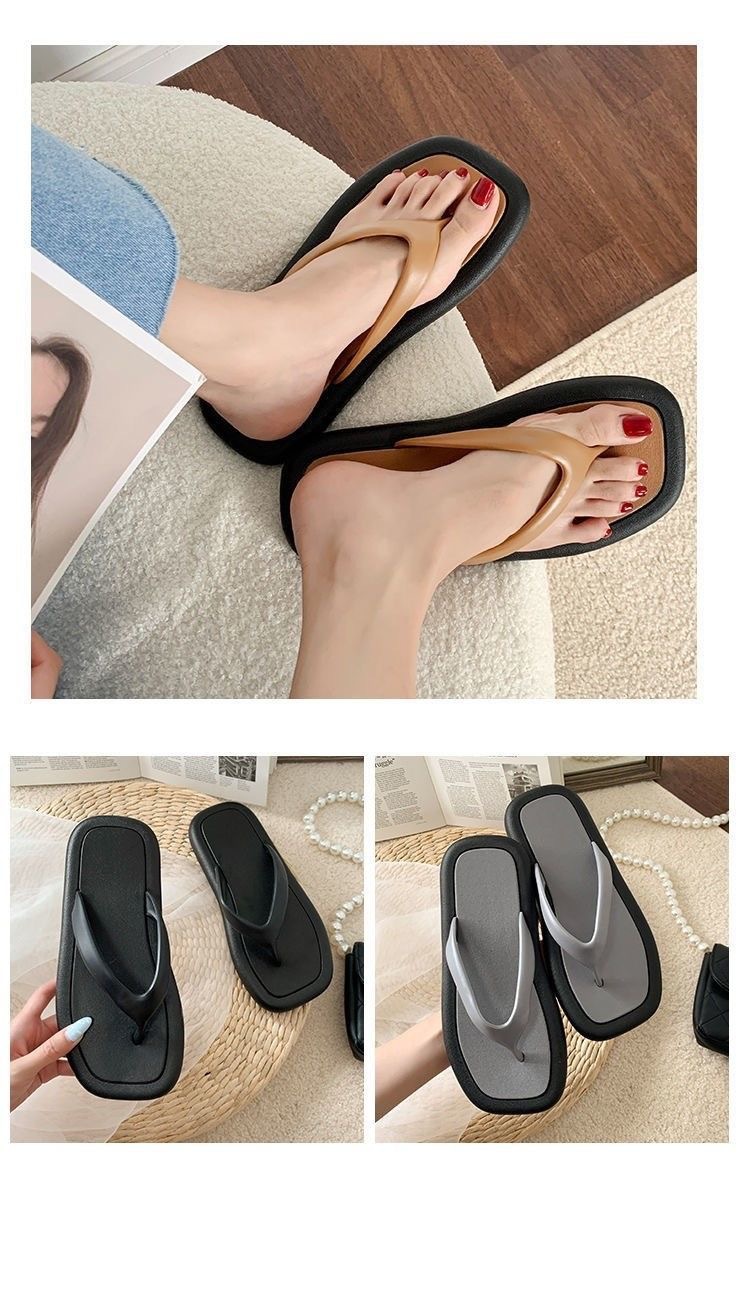 Girls Flat Flip-flops Women Fashion Soft Sole Clip-on Beach Flipflops Non-slip Slippers