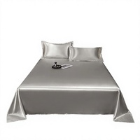 Ensemble de literie quatre pièces en soie glacée lavable, personnalisable, nouveau, moderne et minimaliste, couleur unie, vente en gros directe usine