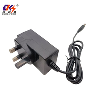Adaptateur secteur mural personnalisable AC-DC 12V 24V 0.75A 2A avec prise UK, alimentation à découpage pour caméra, moniteur, humidificateur