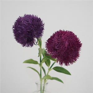 I593 Bola <span class=keywords><strong>de</strong></span> <span class=keywords><strong>pelo</strong></span> <span class=keywords><strong>de</strong></span> una sola rama Feel Green Caryophyllus Decoración del hogar Arreglo floral Adornos - Product Image 3