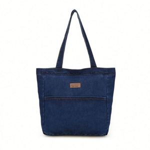 Sac en jean au design simple 2024, petit sac à bandoulière tendance pour femme, sac à main grande capacité - Product Image 1