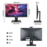 Nuevo Monitor de Computadora OEM de 23.8 Pulgadas IPS 1080P FHD 100Hz con Cámara Web Integrada para Escritorio, Oficina en Casa y Estudio