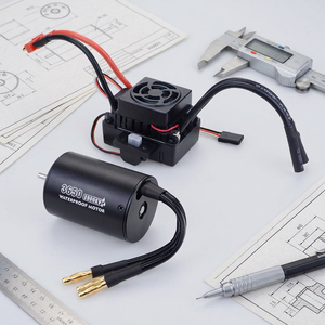 Kit completo de componentes de motor sin escobillas 3650, resistente al agua, de plástico negro, 60A, para juguetes RC, piezas de repuesto para drones FPV con control remoto - Product Image 1
