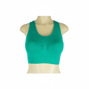 Soutien-gorge de sport sexy pour femmes, décolleté plongeant, push-up, soutien-gorge de fitness avec rembourrage et tissu extensible respirant pour les entraînements - Product Image 1