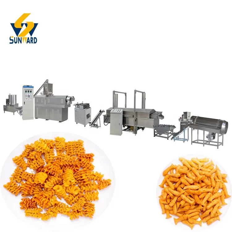 Automatic Artificial Fried 3D Papad Pellet Bugles Making Machinery Fried Snack Food Machine
