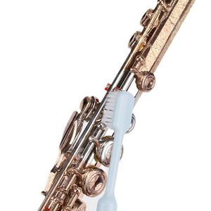Cepillo de limpieza para instrumentos de viento metalizado, chapado en plata, para saxofón, flauta, trompeta, tuba, cuidado y mantenimiento - Product Image 1