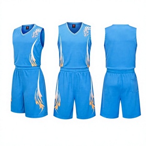 Uniforme de Baloncesto, Conjunto de Camiseta y Pantalones Cortos en Color Contrastante, Uniforme de Baloncesto para Equipos Juveniles, Conjunto de Entrenamiento - Product Image 1
